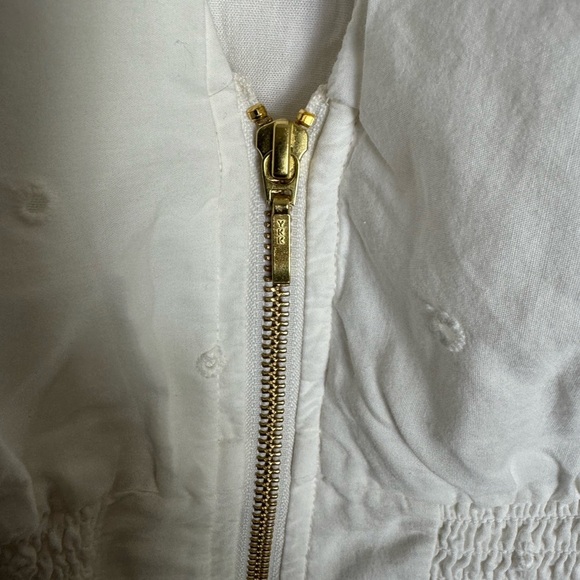 NWT Anthropologie The Tommie Eyelet Trim Dress White Cap Sleeve Zipper size XL - Picture 6 of 10